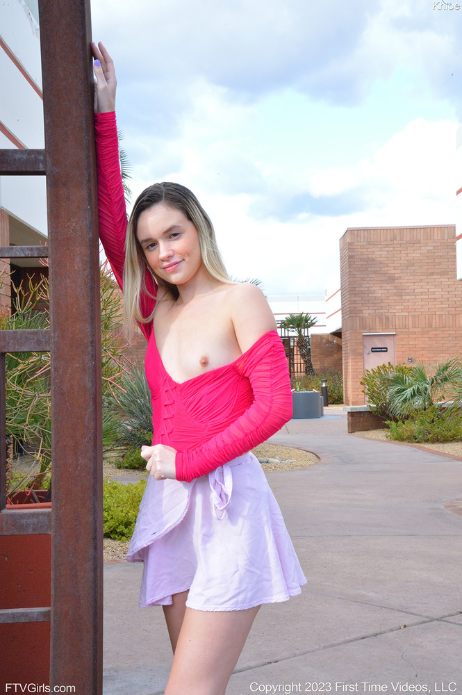 Red Tops No Panties 20