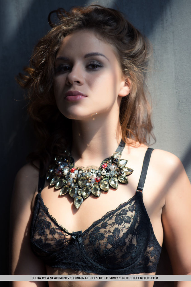Teen Leda In Hot Black Lingerie 12