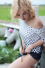 The Blue-eyed Ukrainian Beauty Is A Natural Exhibitionist